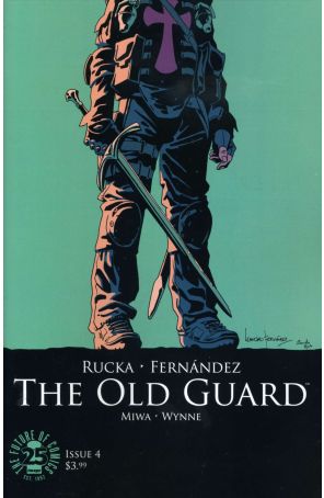 The Old Guard 4 published by Image with cover art by Leandro Fernandez