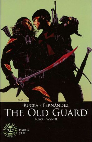 The Old Guard 5A published by Image with cover art by Leandro Fernandez