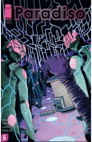 Paradiso 5A published by Image with cover art by Dev Pramanik and Dee Cunniffe