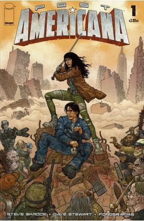 Post Americana 1 published by Image with cover art by Steve Skroce