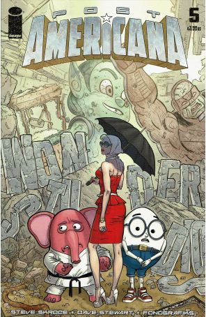 Post Americana 5 published by Image with cover art by Steve Skroce