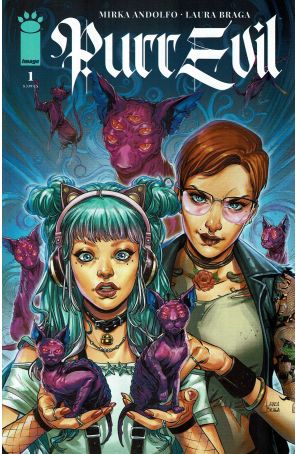 Purr Evil 1A published by Image with cover art by Laura Braga