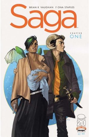 Saga (Image) 1 published by Image with cover art by Fiona Staples