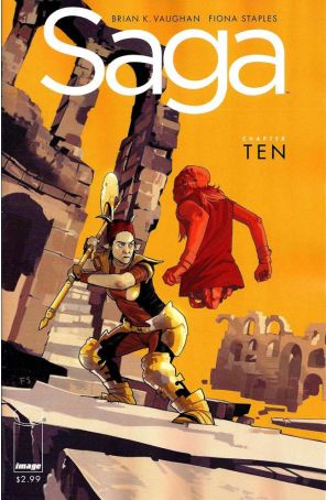 Saga (Image) 10 published by Image with cover art by Fiona Staples