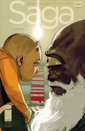Saga (Image) 13 (2nd) published by Image with cover art by Fiona Staples