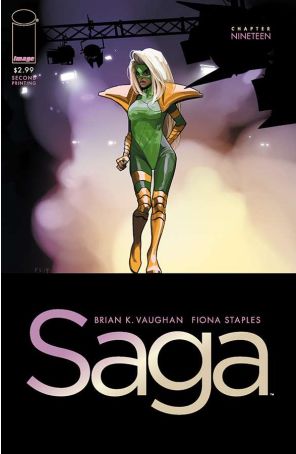 Saga (Image) 19 (2nd) published by Image with cover art by Fiona Staples