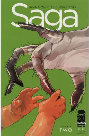 Saga (Image) 2 (2nd) published by Image with cover art by Fiona Staples