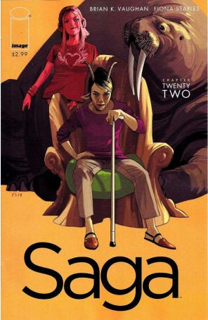 Saga (Image) 22 published by Image with cover art by Fiona Staples