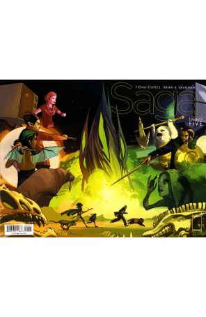 Saga (Image) 25 published by Image with cover art by Fiona Staples