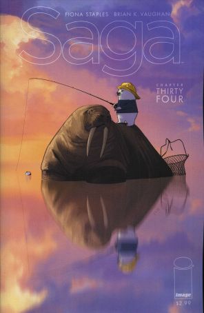 Saga (Image) 34 published by Image with cover art by Fiona Staples