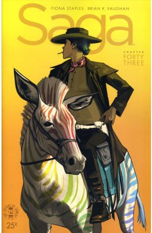 Saga (Image) 43 published by Image with cover art by Fiona Staples