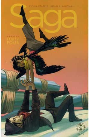 Saga (Image) 44 published by Image with cover art by Fiona Staples