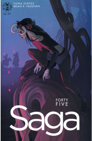 Saga (Image) 45 published by Image with cover art by Fiona Staples
