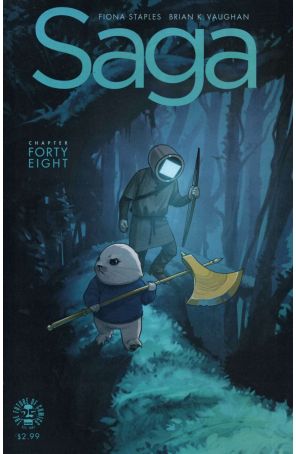 Saga (Image) 48 published by Image with cover art by Fiona Staples