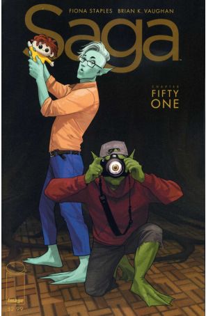 Saga (Image) 51 published by Image with cover art by Fiona Staples