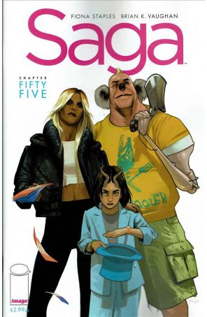 Saga (Image) 55 published by Image with cover art by Fiona Staples