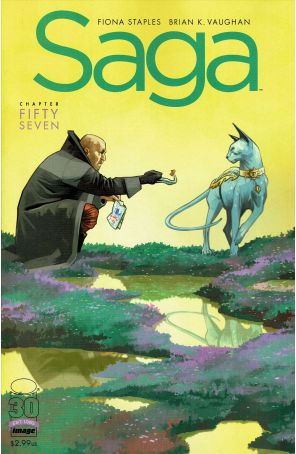 Saga (Image) 57 published by Image with cover art by Fiona Staples