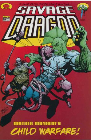 The Savage Dragon 102 published by Image with cover art by Erik Larsen