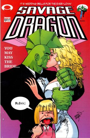 The Savage Dragon 104 published by Image with cover art by Erik Larsen