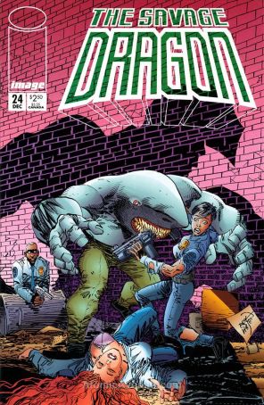 The Savage Dragon 24 published by Image with cover art by Erik Larsen