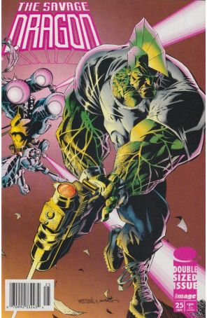 The Savage Dragon 25 (Newsstand) published by Image with cover art by Jeff Matsuda