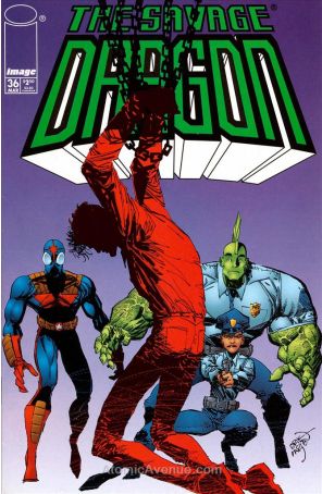 The Savage Dragon 36 published by Image with cover art by Erik Larsen