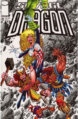 The Savage Dragon 45 published by Image with cover art by Erik Larsen