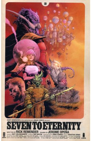Seven to Eternity 10A published by Image with cover art by Jerome Opena