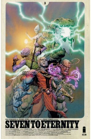 Seven to Eternity 3A published by Image with cover art by Jerome Opena