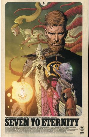 Seven to Eternity 5A published by Image with cover art by Jerome Opena
