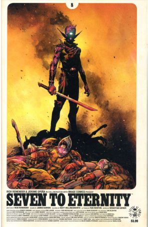 Seven to Eternity 8A published by Image with cover art by Jerome Opena