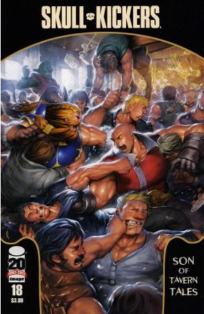 Skullkickers 18 published by Image with cover art by Saejin Oh