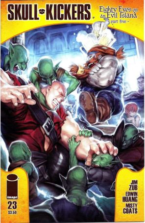 Skullkickers 23 published by Image with cover art by Saejin Oh