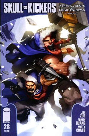 Skullkickers 28 published by Image with cover art by James Ghio