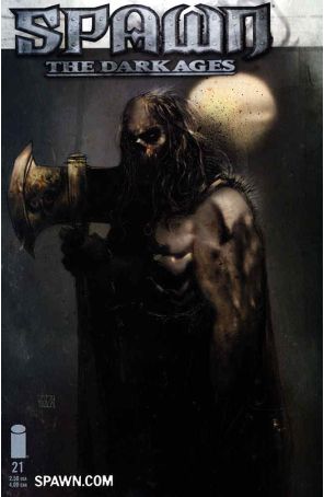 Spawn: The Dark Ages 21 published by Image with cover art by Ashley Wood