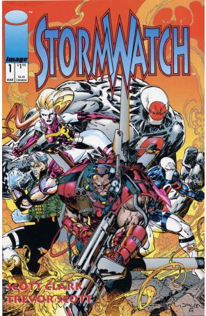 Stormwatch 1 published by Image with cover art by Jim Lee