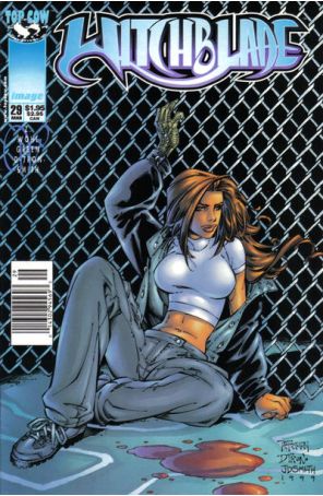 Witchblade 29 (Newsstand) published by Image with cover art by Randy Green