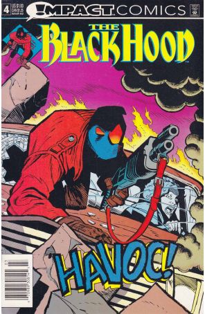 Black Hood 4 (Newsstand) published by Impact with cover art by Rick Burchett