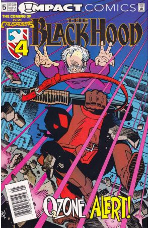 Black Hood 5 (Newsstand) published by Impact with cover art by Rick Burchett