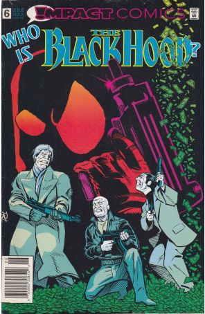 Black Hood 6 (Newsstand) published by Impact with cover art by Rick Burchett