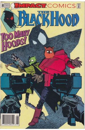 Black Hood 8 (Newsstand) published by Impact with cover art by Rick Burchett