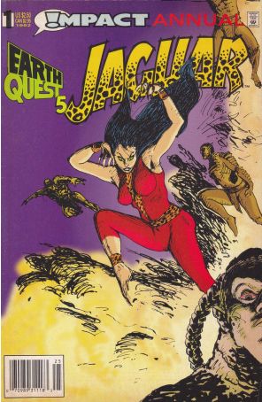 The Jaguar Annual 1 (Newsstand) published by Impact with cover art by George Pratt