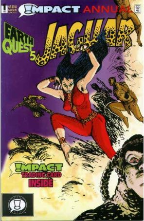 The Jaguar Annual 1 published by Impact with cover art by George Pratt