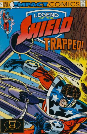 The Legend of the Shield 5 published by Impact with cover art by Grant Miehm