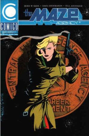 The Maze Agency 7 published by Comico with cover art by Adam Hughes