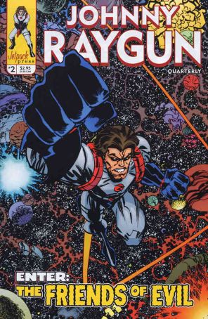 Johnny Raygun: Quarterly 2 published by Jetpack with cover art by Eric Larsen, Rich Woodall, and Matt Talbot