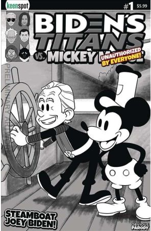 Biden's Titans Vs. Mickey Mouse 1B published by Keenspot with cover art by Shawn Remulac