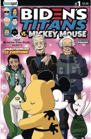 Biden's Titans Vs. Mickey Mouse 1D published by Keenspot with cover art by Shawn Remulac