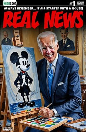 Biden's Titans Vs. Mickey Mouse 1H published by Keenspot with cover art by Sketch Cover Blank