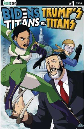 Biden's Titans Vs. Trump's Titans 1E published by Keenspot with cover art by Shawn Remulac